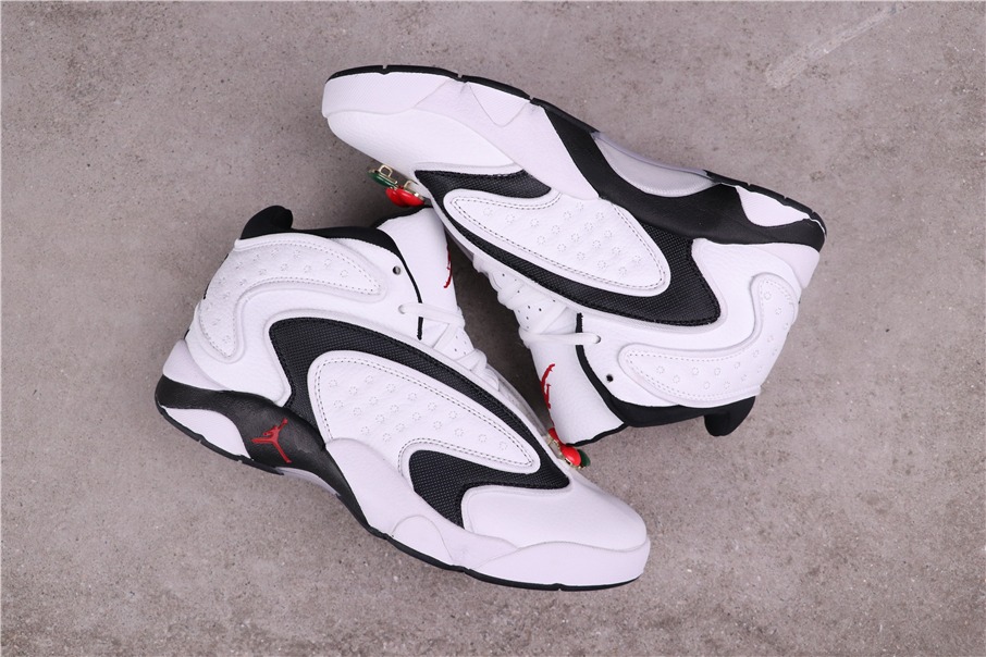 2021 Air Jordan 13.5 White Black Red Shoes - Click Image to Close